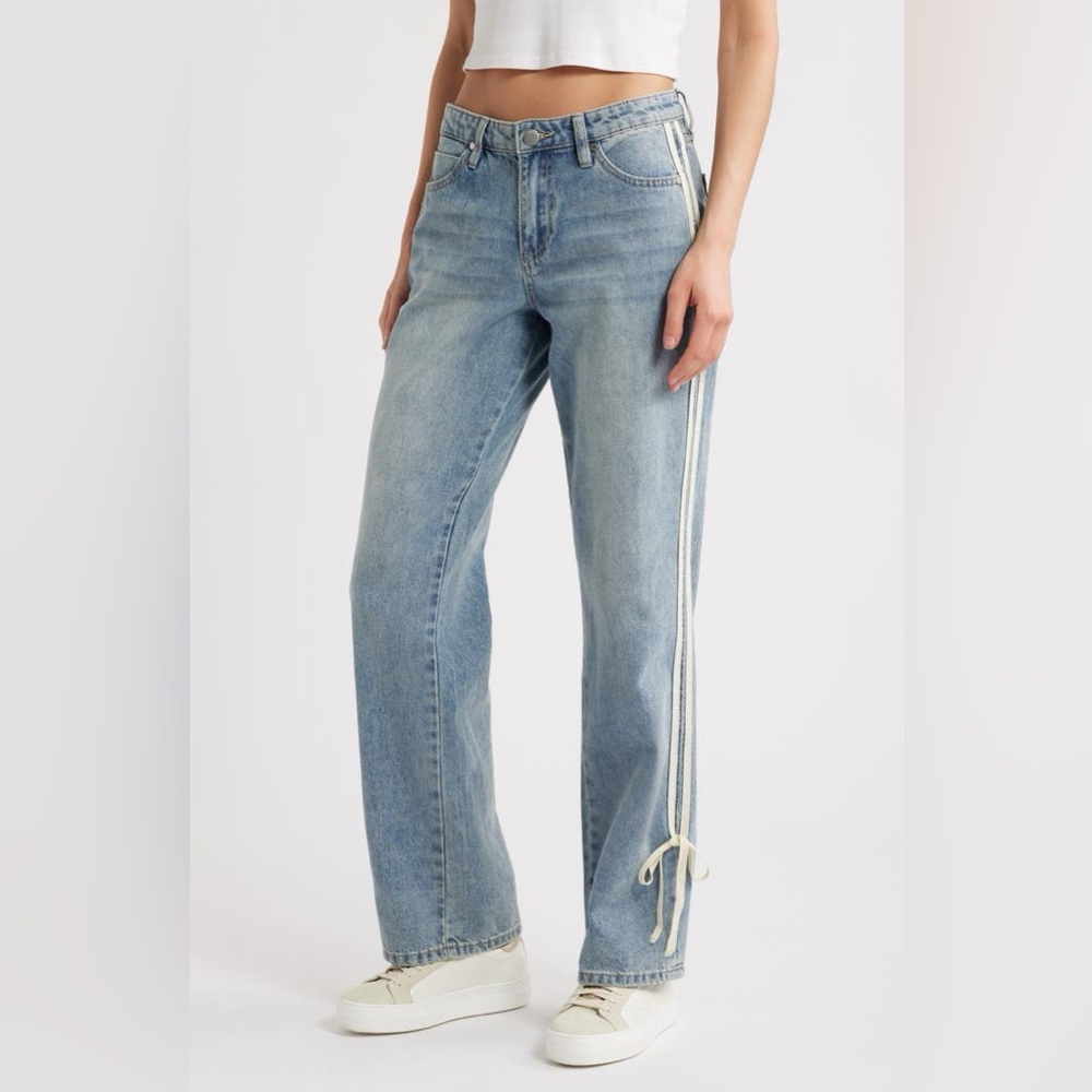 PTCL Side  Stripe Wide Leg Jeans, NEW with tags,Size 30,